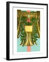 Art Nouveau October, Scorpio-null-Framed Art Print