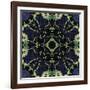 Art Nouveau Ornamental Vintage Pattern in Blue and Green Colors-Irina QQQ-Framed Art Print