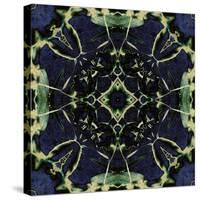 Art Nouveau Ornamental Vintage Pattern in Blue and Green Colors-Irina QQQ-Stretched Canvas
