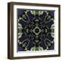 Art Nouveau Ornamental Vintage Pattern in Blue and Green Colors-Irina QQQ-Framed Art Print
