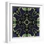 Art Nouveau Ornamental Vintage Pattern in Blue and Green Colors-Irina QQQ-Framed Art Print