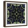 Art Nouveau Ornamental Vintage Pattern in Blue and Green Colors-Irina QQQ-Framed Art Print