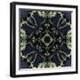 Art Nouveau Ornamental Vintage Pattern in Blue and Green Colors-Irina QQQ-Framed Art Print