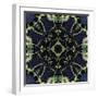 Art Nouveau Ornamental Vintage Pattern in Blue and Green Colors-Irina QQQ-Framed Art Print