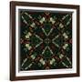 Art Nouveau Ornamental Vintage Pattern in Green and Red Colors-Irina QQQ-Framed Art Print