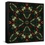 Art Nouveau Ornamental Vintage Pattern in Green and Red Colors-Irina QQQ-Framed Stretched Canvas