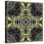 Art Nouveau Ornamental Vintage Pattern in Yellow and Grey Colors-Irina QQQ-Stretched Canvas