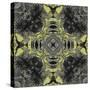 Art Nouveau Ornamental Vintage Pattern in Yellow and Grey Colors-Irina QQQ-Stretched Canvas