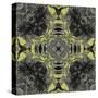 Art Nouveau Ornamental Vintage Pattern in Yellow and Grey Colors-Irina QQQ-Stretched Canvas