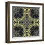 Art Nouveau Ornamental Vintage Pattern in Yellow and Grey Colors-Irina QQQ-Framed Art Print