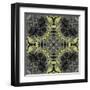 Art Nouveau Ornamental Vintage Pattern in Yellow and Grey Colors-Irina QQQ-Framed Art Print