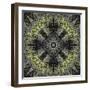 Art Nouveau Ornamental Vintage Pattern in Yellow and Grey Colors-Irina QQQ-Framed Art Print