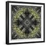 Art Nouveau Ornamental Vintage Pattern in Yellow and Grey Colors-Irina QQQ-Framed Art Print