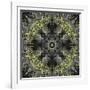 Art Nouveau Ornamental Vintage Pattern in Yellow and Grey Colors-Irina QQQ-Framed Art Print