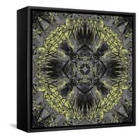 Art Nouveau Ornamental Vintage Pattern in Yellow and Grey Colors-Irina QQQ-Framed Stretched Canvas
