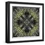 Art Nouveau Ornamental Vintage Pattern in Yellow and Grey Colors-Irina QQQ-Framed Art Print