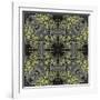 Art Nouveau Ornamental Vintage Pattern in Yellow and Grey Colors-Irina QQQ-Framed Art Print