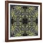 Art Nouveau Ornamental Vintage Pattern in Yellow and Grey Colors-Irina QQQ-Framed Art Print