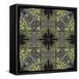 Art Nouveau Ornamental Vintage Pattern in Yellow and Grey Colors-Irina QQQ-Framed Stretched Canvas