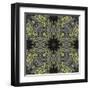 Art Nouveau Ornamental Vintage Pattern in Yellow and Grey Colors-Irina QQQ-Framed Art Print