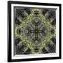 Art Nouveau Ornamental Vintage Pattern in Yellow and Grey Colors-Irina QQQ-Framed Art Print