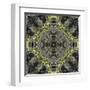 Art Nouveau Ornamental Vintage Pattern in Yellow and Grey Colors-Irina QQQ-Framed Art Print