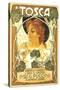 Art Nouveau Poster for Tosca-null-Stretched Canvas