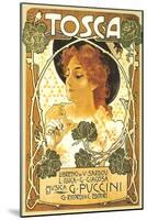 Art Nouveau Poster for Tosca-null-Mounted Art Print