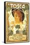 Art Nouveau Poster for Tosca-null-Framed Stretched Canvas