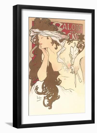 Art Nouveau Semi-Nude-null-Framed Art Print