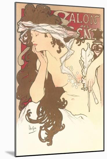 Art Nouveau Semi-Nude-null-Mounted Art Print