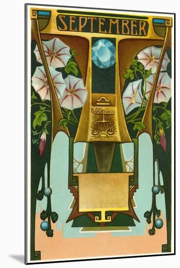 Art Nouveau September, Libra-Found Image Press-Mounted Giclee Print