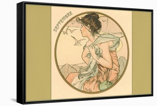 Art Nouveau Septembre-null-Framed Stretched Canvas