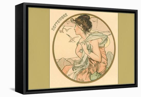 Art Nouveau Septembre-null-Framed Stretched Canvas