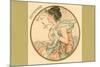 Art Nouveau Septembre-null-Mounted Premium Giclee Print