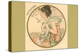 Art Nouveau Septembre-Found Image Press-Stretched Canvas