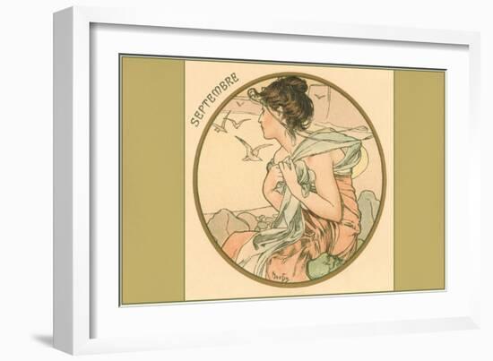 Art Nouveau Septembre-Found Image Press-Framed Giclee Print