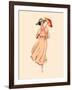 Art Nouveau Spring Fashion Girl with Umbrella-sahuad-Framed Art Print