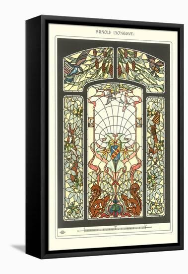 Art Nouveau Stained Glass-null-Framed Stretched Canvas