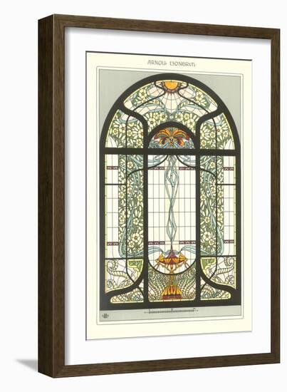 Art Nouveau Stained Glass-null-Framed Art Print