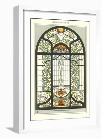 Art Nouveau Stained Glass-null-Framed Art Print