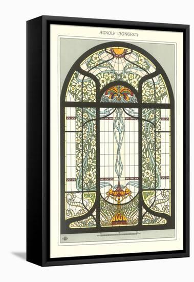 Art Nouveau Stained Glass-null-Framed Stretched Canvas