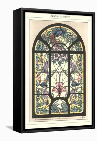 Art Nouveau Stained Glass-null-Framed Stretched Canvas