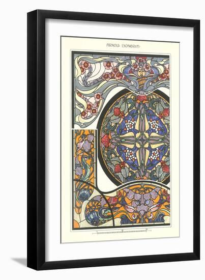 Art Nouveau Stained Glass-null-Framed Art Print