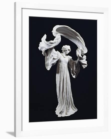 Art Nouveau Statuette of Dancing Female Figure with Scarf, 1900-Agnolo Bronzino-Framed Giclee Print