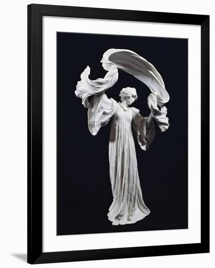 Art Nouveau Statuette of Dancing Female Figure with Scarf, 1900-Agnolo Bronzino-Framed Giclee Print