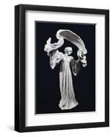 Art Nouveau Statuette of Dancing Female Figure with Scarf, 1900-Agnolo Bronzino-Framed Giclee Print