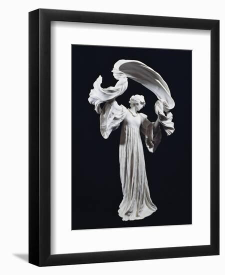 Art Nouveau Statuette of Dancing Female Figure with Scarf, 1900-Agnolo Bronzino-Framed Giclee Print