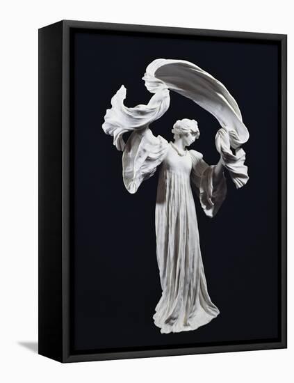 Art Nouveau Statuette of Dancing Female Figure with Scarf, 1900-Agnolo Bronzino-Framed Stretched Canvas