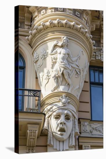 Art Nouveau Style Architecture Locally known as Jugendstil, Riga, Latvia, Europe-Michael Nolan-Stretched Canvas